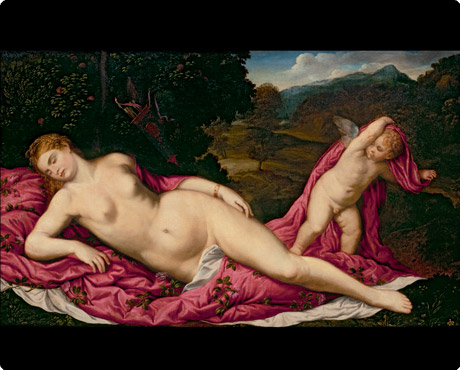 Vénus endormie et Cupidon