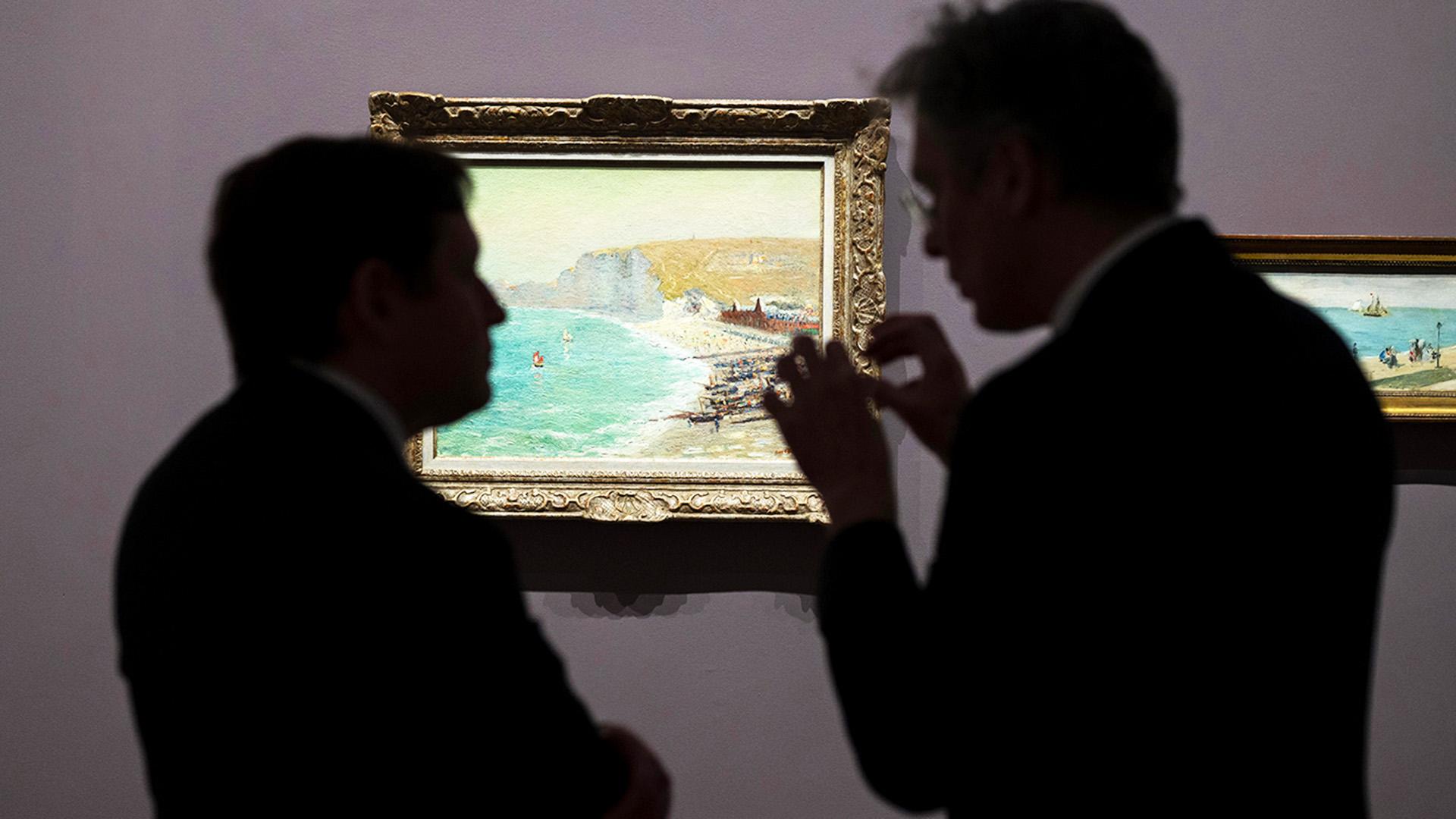 Vue de salle dans l'expo Léon Monet