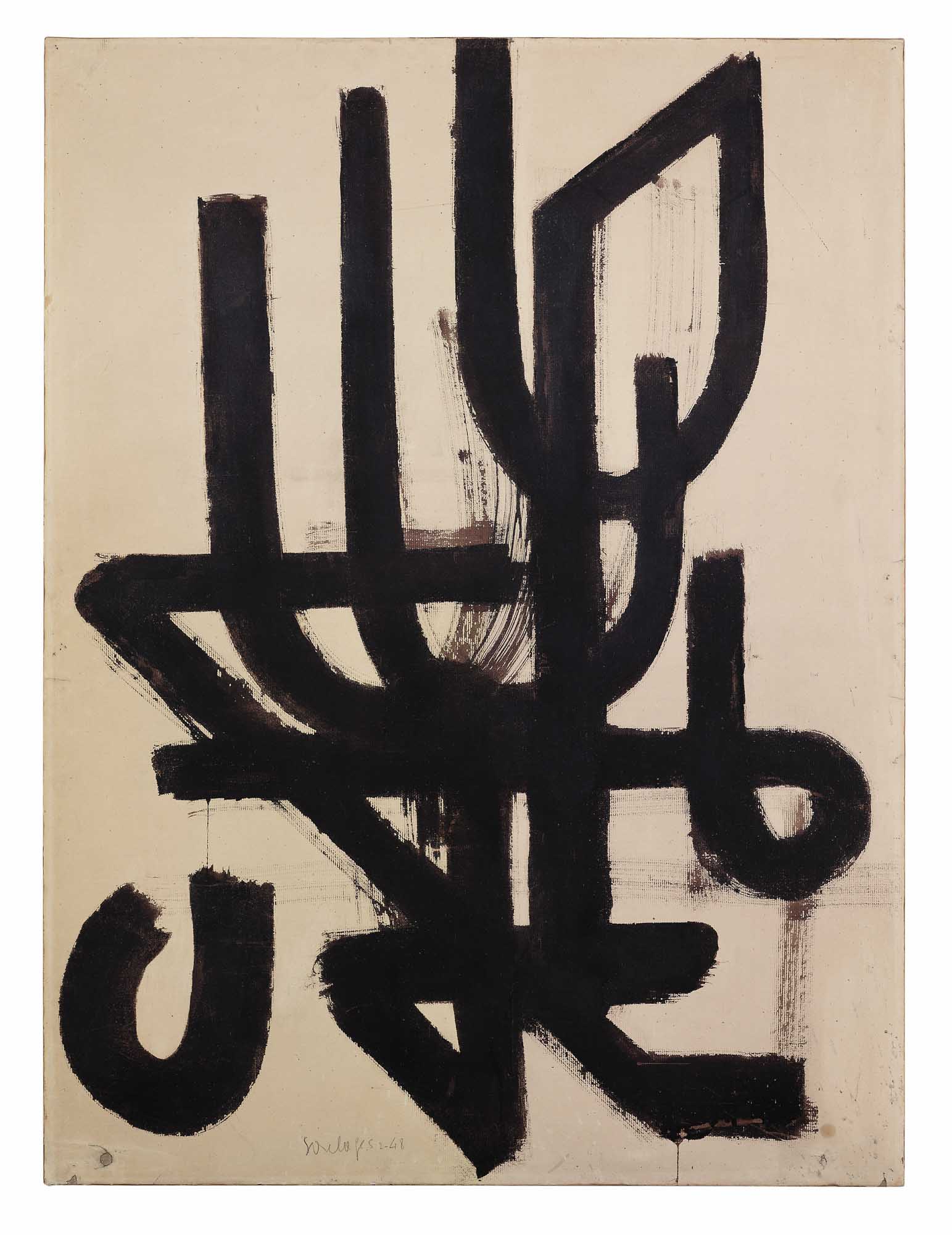 Traits noirs sur fond blanc