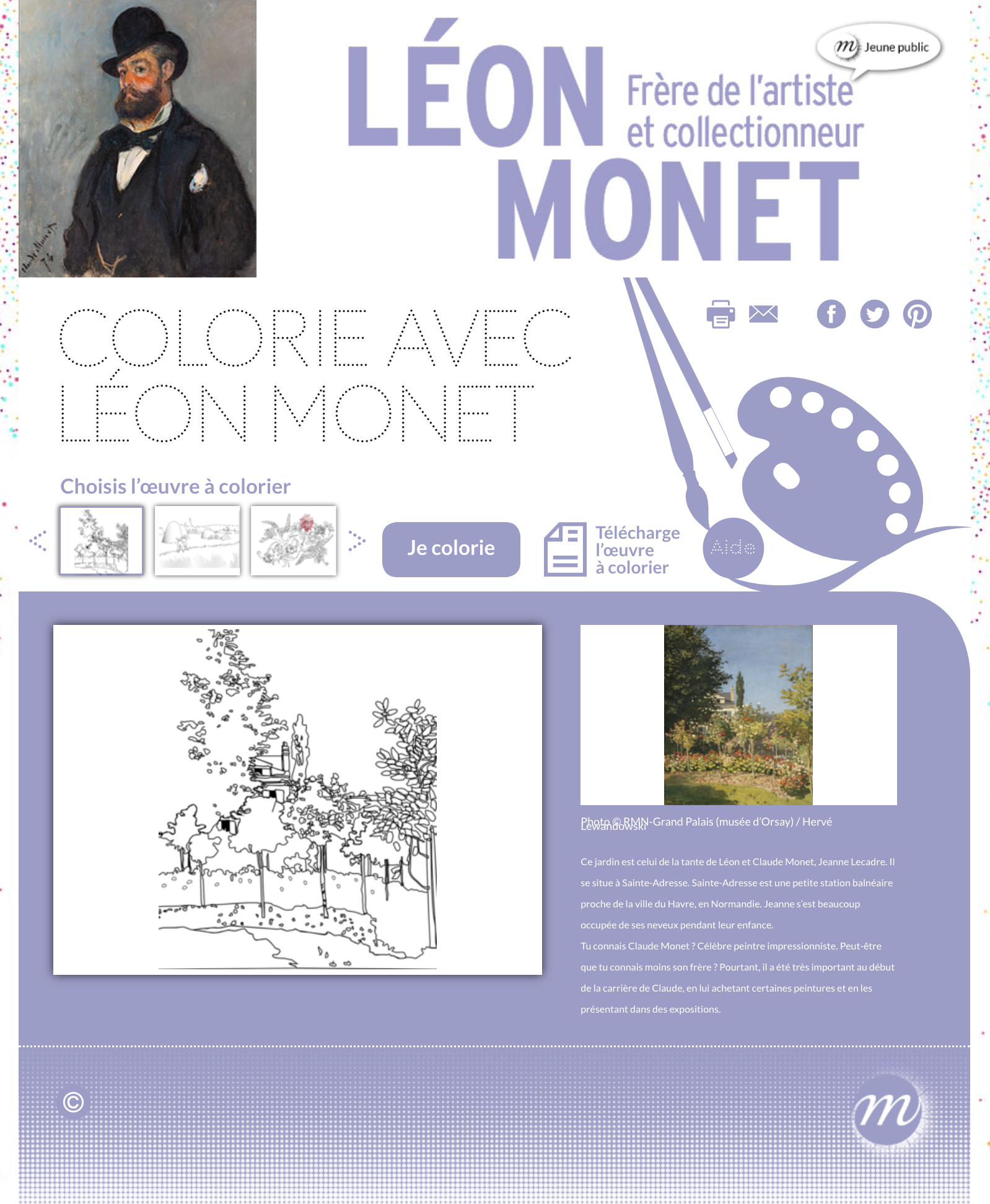 Jeu Colorie avec Monet