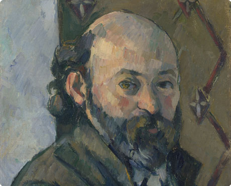 Portrait de l’artiste au papier peint olivâtre
