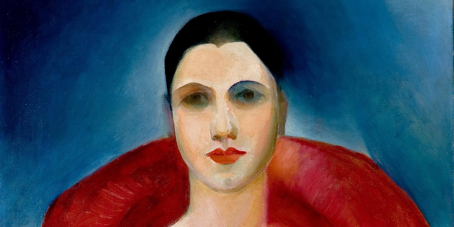 Autorretrato (red coat), Tarsila do Amaral