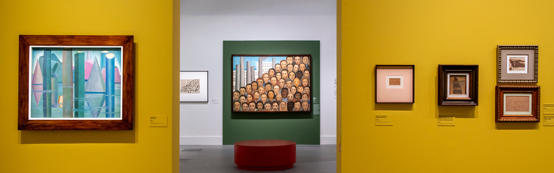 Vue de l'exposition Tarsila do Amaral au Musée du Luxembourg