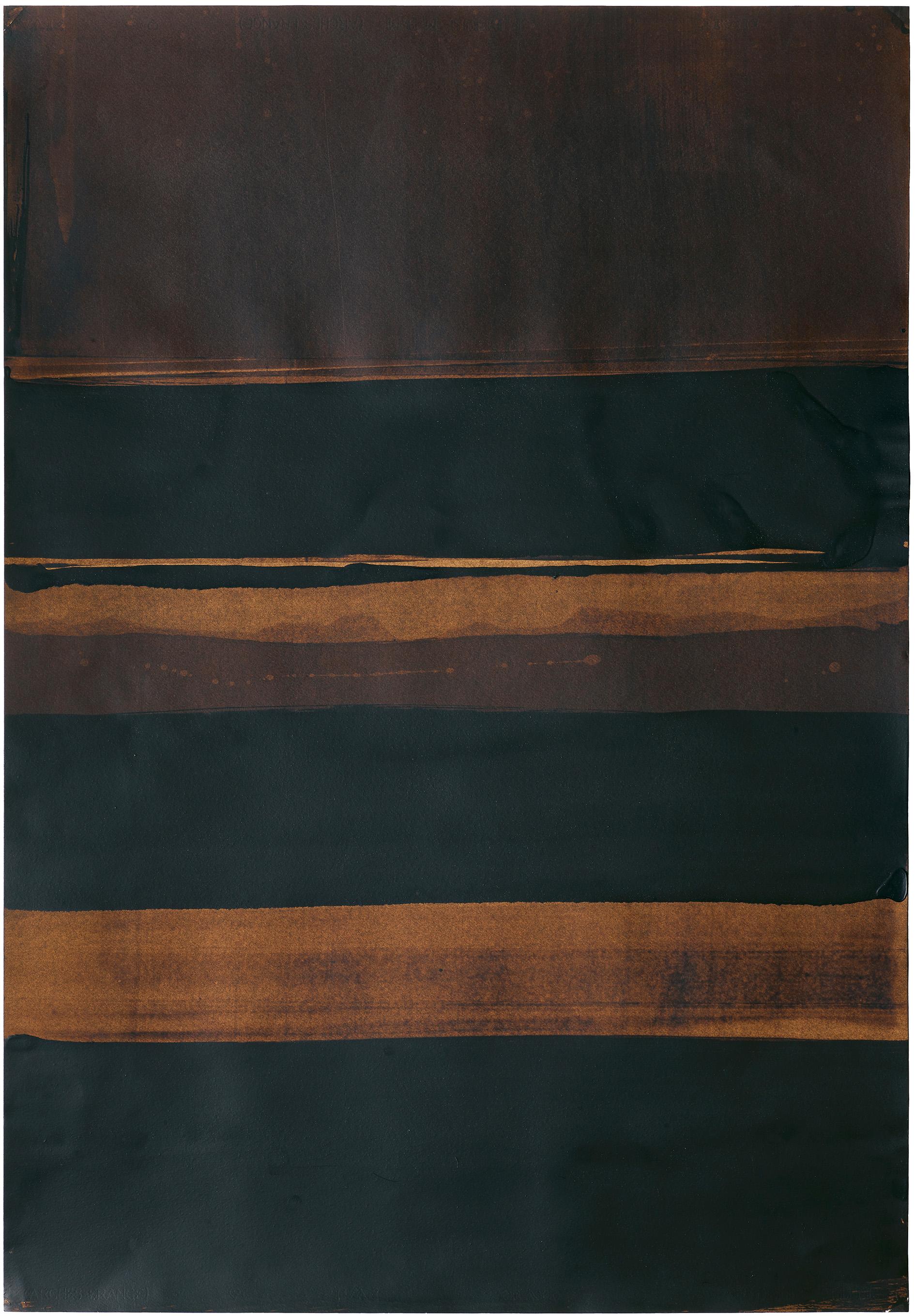 Pierre Soulages Brou de noix marouflé sur toile 108 x 75 cm, 2003 Collection C.S. © Adagp, Paris, 2025 © Photo Vincent Cunillère